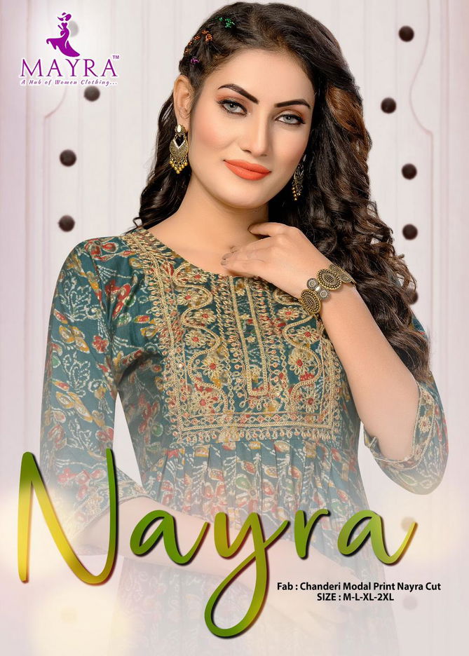 Mayra Nayra Anarkali Printed Kurtis Catalog
